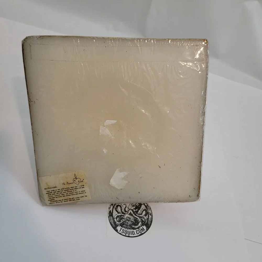 The Treasure Candle Golden Angel Pyramid Candle Vintage 1991 Hidden Treasures